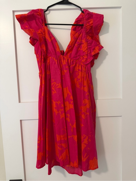 Olivaceous Dresses & Skirts - Olivaceous Fuchsia & Orange Floral Dress